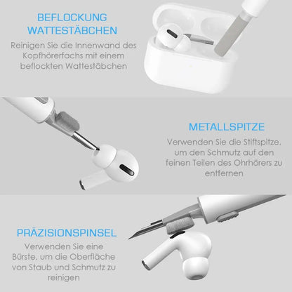 3 In 1 Bluetooth Earphones Cleaning Tool Earbuds Case Cleaner Kit Cleaning Brush Pen For Airpods Pro 3 2 1 Headphones Clean Set