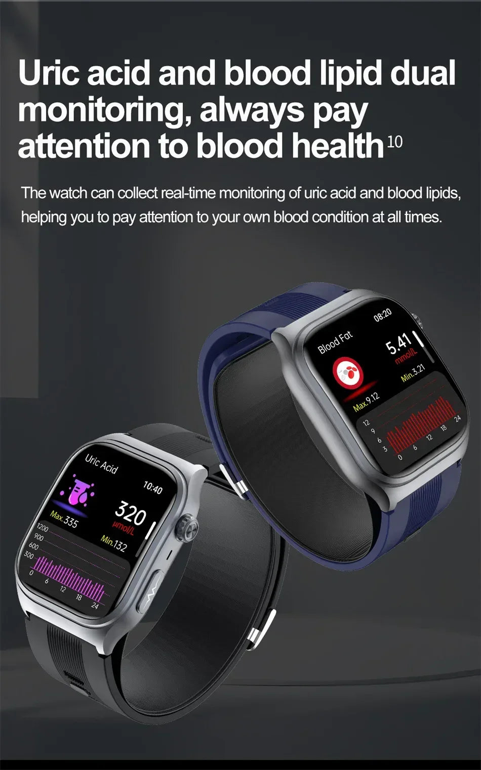 Sapphire Glass Air Pump Airbag Test Three High Smart Watches Men ECG Heart Rate Blood Pressure Health Tracker NFC Smartwatch