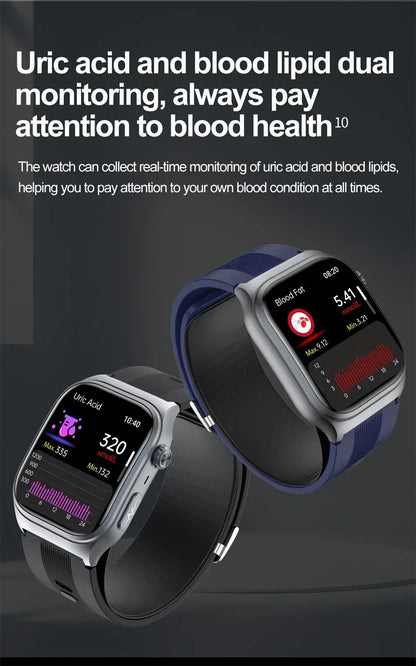 Sapphire Glass Air Pump Airbag Test Three High Smart Watches Men ECG Heart Rate Blood Pressure Health Tracker NFC Smartwatch