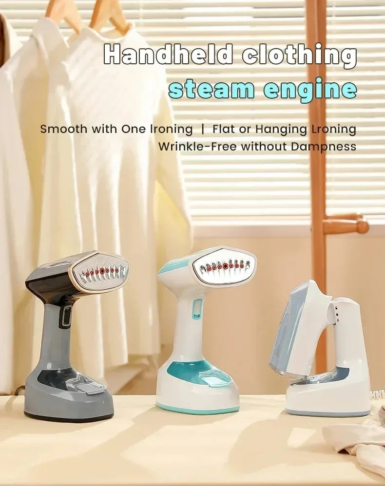 1500W Foldable Electric Fabric Steamer Fast-Heat Handheld Steam Iron for Home Travel Garment Care