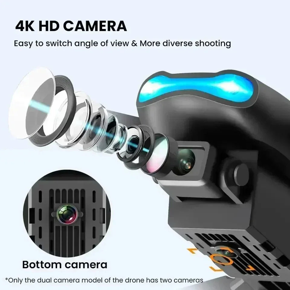 New E99Pro RC Drone 4K Professinal With 1080P Wide Angle HD Camera Foldable Helicopter WIFI FPV Height Hold Gift Toy ﻿