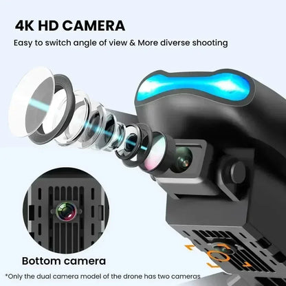 New E99Pro RC Drone 4K Professinal With 1080P Wide Angle HD Camera Foldable Helicopter WIFI FPV Height Hold Gift Toy ﻿