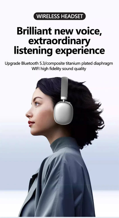 Original Over-Ear Wireless Bluetooth Headphones Noise Cancelling Microphone Gaming Head  Mounted Earphones Supports TF Card