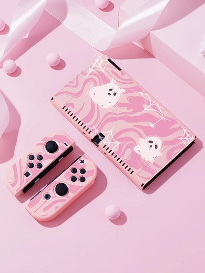 Ghost Protector Case for Nintendo Switch OLED, NS Game Accessories,Handheld Separable Shell for NS Joycon, Switch Oled Cove