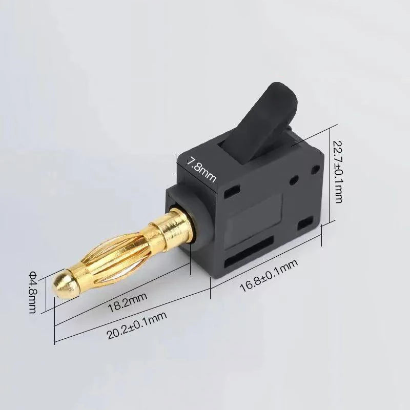 Mini Quick Wire connector 24A solder free banana plug gold-plated connector with direct insertion and pressing wire 0.5-2.5mm²
