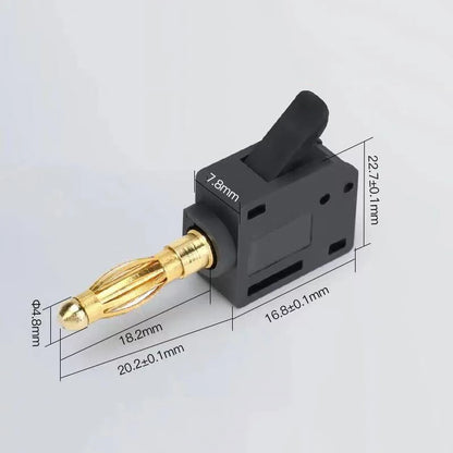 Mini Quick Wire connector 24A solder free banana plug gold-plated connector with direct insertion and pressing wire 0.5-2.5mm²