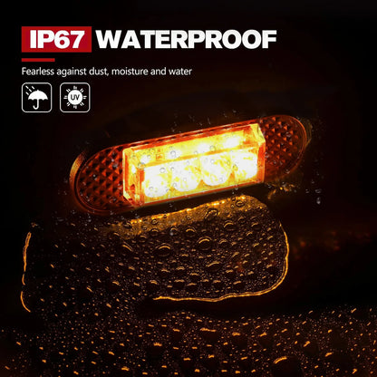 iJDM Car LED Front Grille Clearance Light For Ford Bronco Badlands Wilderness Edition Amber Daytime Running Light Warning Lamp