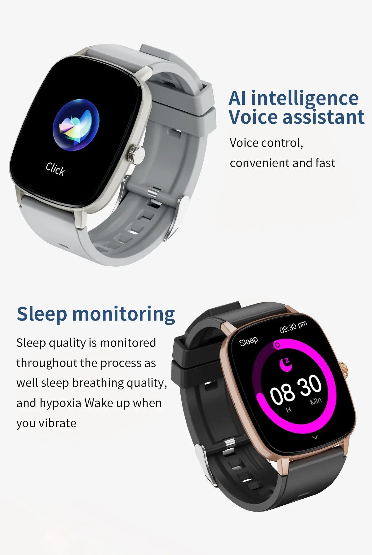2.01 Inch Aiweile AW63 Smart Watch Men Clock Smartwatch Bluetooth Call Fitness Wristwatch for Android IOS Lightweight PK LT10