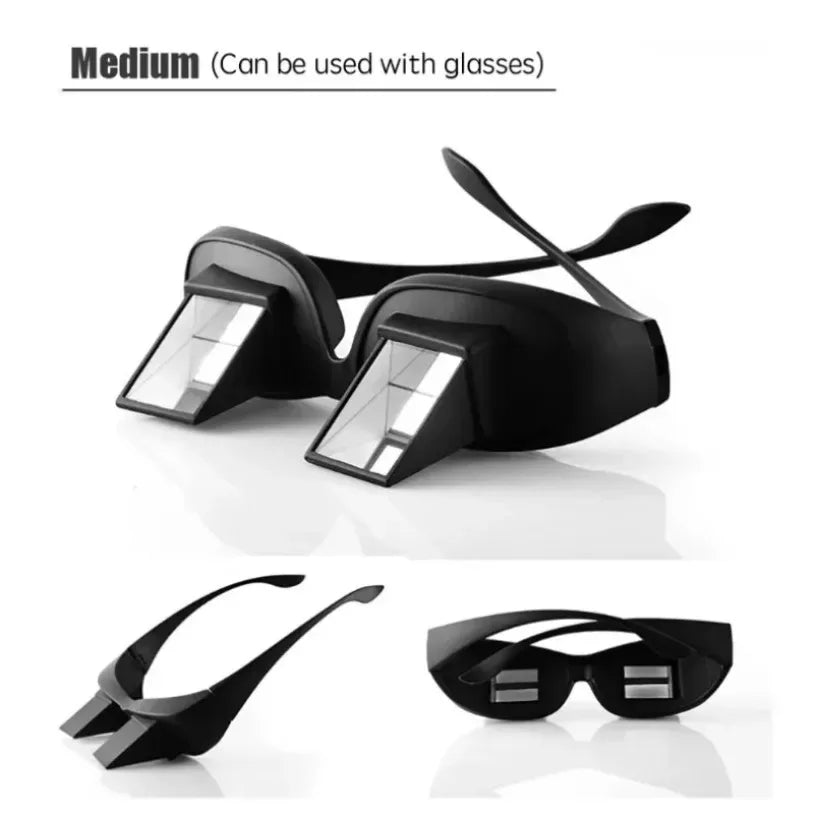 Lazy Eyeglasses Lazy Reading Glasses HD Eyeglasses Prismatic Periscope Eyeglasses for Reading and Watching TV While Lying Down