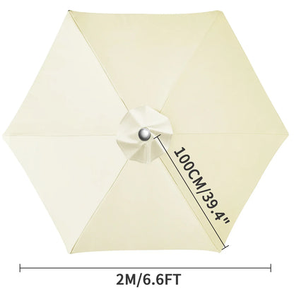 Waterproof Replacement Umbrella Cloth 2/3M Patio Parasol Cover UV-Anti Canopy Cover Replacement Parasol Cover for Balcony Garden