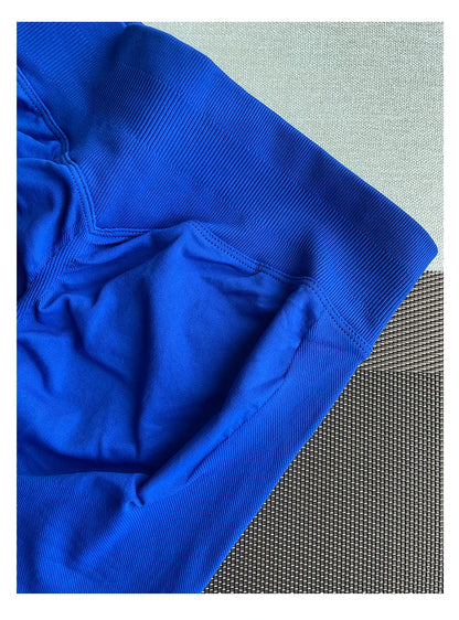 2 Pieces Yoga Gym Set Women Seamless Strappy Yoga Bra High Waist Workout Scrunch Shorts Sports Set Fitness Clothes Sportswear