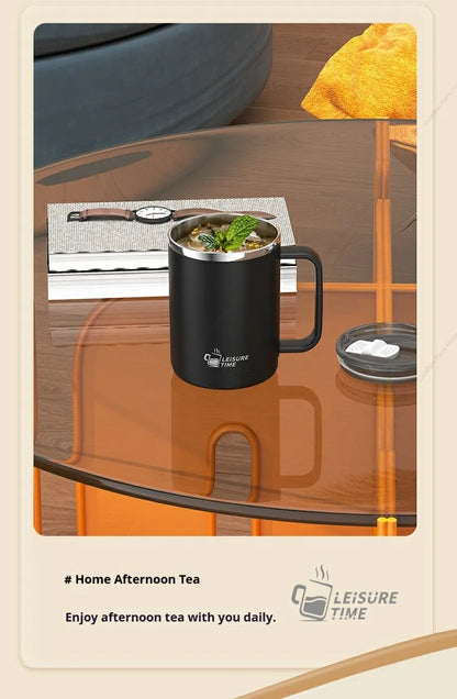 500ML Double-Wall Insulated Thermal Cup 304 Stainless Steel Coffee Cup Portable Water Bottle Keeps Cold and Heat Thermal Mug
