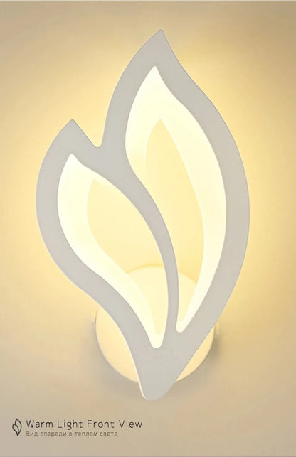 Modern LED Wall Lamp Bedroom Bedside Leaf Wall Lamp Sconces Living Room Home Indoor Lighting Fixture Minimalist Led Night Light