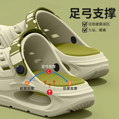 Cave Shoes for Men's Summer New Style, Non Slip and Non Tiring, Foot Arch Support, Outdoor Cool Slippers for Men Mens Shoes