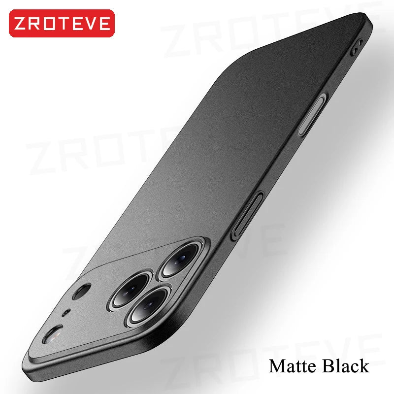 For iPhone 17 Air 17e 16 16e 15 14 13 12 Pro Max ZROTEVE Slim Matte Hard PC Cover For iPhone17 iPhone16 Plus Phone Case