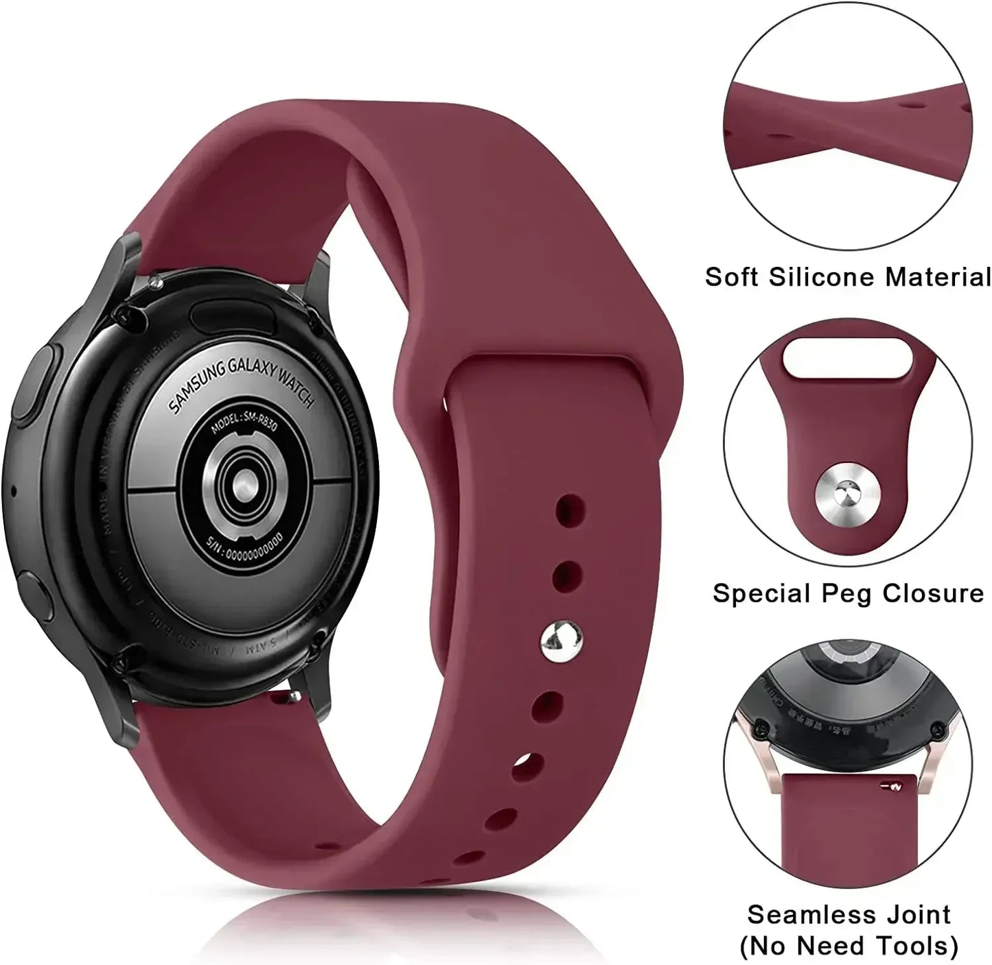 18mm 20mm 22mm Women Silicone Smart Watch Strap Wristband For Garmin Venu 3S 2S Forerunner 165 265S 255 Bracelet Watchband