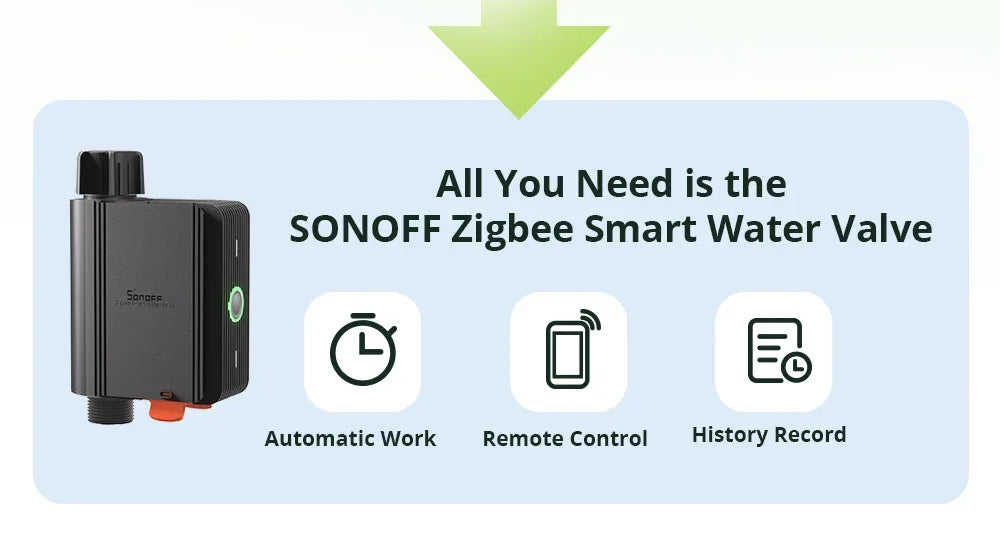 SONOFF SWV SONOFF Water Valve SWV-BSP Faucet Smart Irrigation Controller Systerm Timer App Voice Control Via Alexa Google