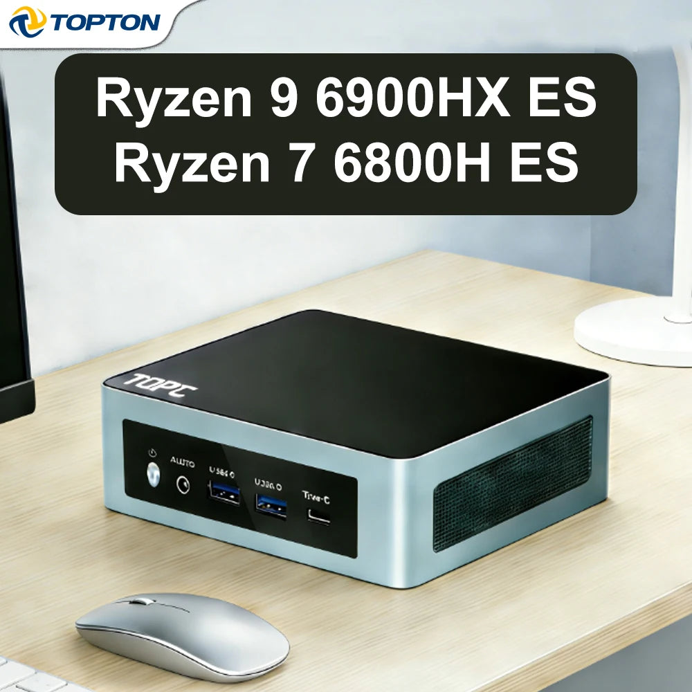 AMD Mini PC Gamer Ryzen 9 6900HX Ryzen 7 6800H ES 2xDDR5 2xLAN 2.5G NVMe USB4 WiFi6E Windows 11 Pro Desktop Mini Gaming Computer