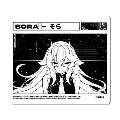Skypad SORA YUME Glass Gaming Mouse Pad 260x210mm Smooth Frosted Surface Customize Mat FPS Office Esports Game Glass Mouse Pads