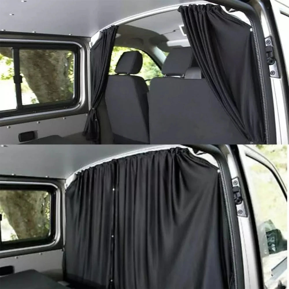 A Set CAB DIVIDER Blackout Curtain For Fiat Ducato VW T5 T6 Ford Transit Sprinter High Roof Motorhome Caravan Campervan