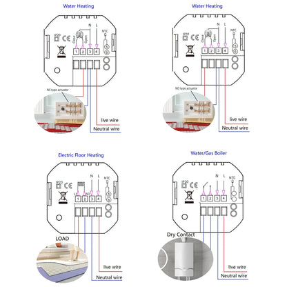 BSEED Zigbee Thermostat Modules Room Temperature Controller of Water/Electric Floor Heating Gas Boiler Tuya APP Work with Alex