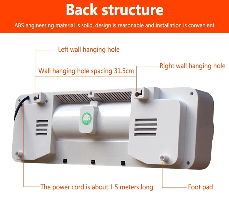 DMWD Wall-mounted remote control heater air warmer home room energy saving heating fan bathroom heating air radiator convector