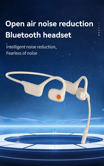 Comfortable Wearing Open-Air Conduction Bluetooth Headset Noise Reduction Mic HD Call for Driving Phone Office Use