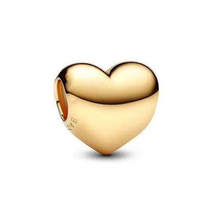 New Gold Plated Safety Chain、Hearts Clip、Family Tree、Snowflake Charm Bead Fit Original European 925 Silver Bracelet Jewelry Gift