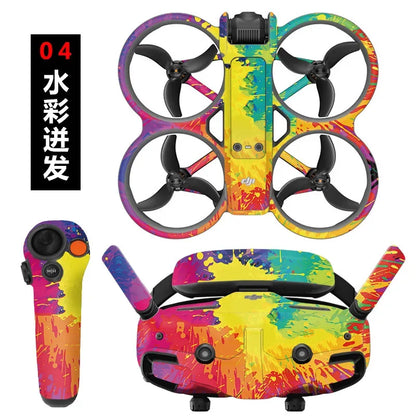 Stickers Skin Set Protective Film for DJI Avata 2 Motion Rocker 3 Goggles 3 Anti-scratch Protective Film Refit Decals Accessory