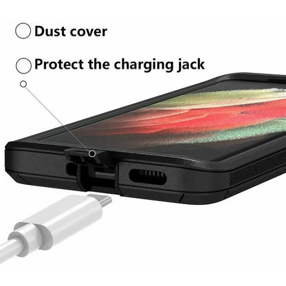 3 IN 1 Heavy Duty Shockproof Defend Case For Samsung Galaxy S20 S21 FE S22 S23 S24 Ultra S10 Plus S10E Note 10 8 9 20 Plus