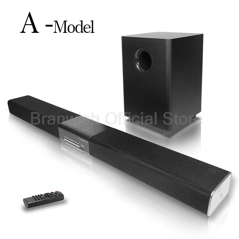 Powerful Bass 2.1 Soundbar With Subwoofer Wireless Karaoke Microphone Bluetooth 5.3 Home Theater Audio For TV Projector Home KTV
