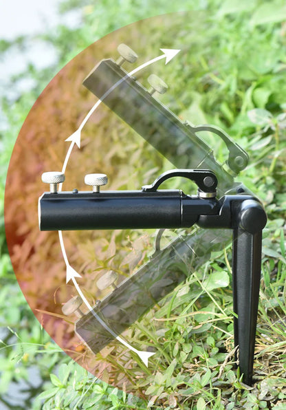 Shawto 2.1M Stainless Steel Thickened Telescopic Fishing Rod Holder 7 Section Bracket Rack Pole Stand Fishing Tools