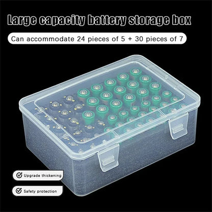 Battery Storage Organizer Holder Holds AA AAA Batteries Container Home Battery Storage Box Case Battery Organization Dispenser