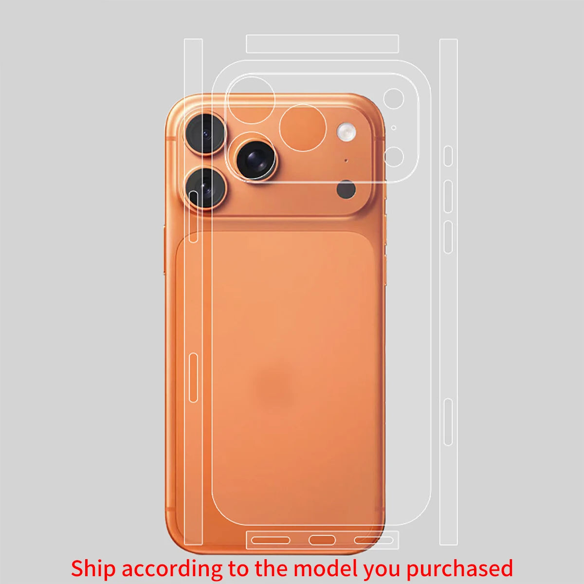 Pet Soft Film Curved Edge Fiber Glass Protective High-Definition Back Film 1 Piece for iPhone 17/17 Air/17 Pro/17 Pro Max, Anti-Scratch Transparent Film, Device Protective Layer + High-Definition Tpu Ultra-Thin Fiber Glass Ba