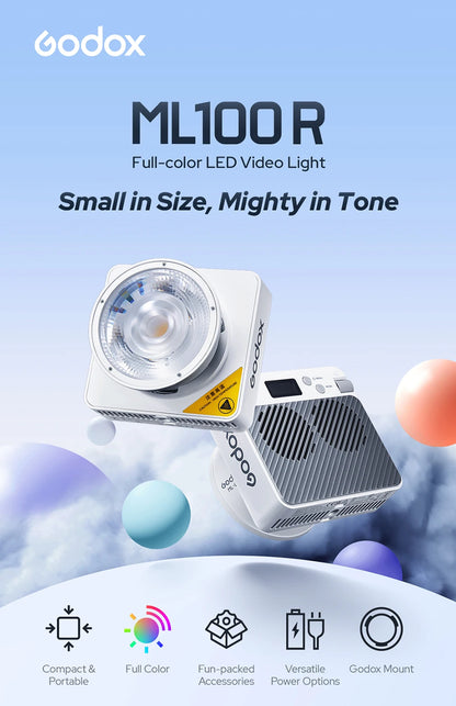 Godox ML100R 110W RGB LED Video Light 2800-6500K 11 FX Effects APP Control Godox Mount for Filmmaking/Live Streaming/Vlog