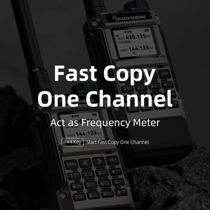 Quansheng UV-K1(8) Air Band Walkie Talkie 50-600MHz Full Band Receive UHF VHF Ham Radio Wireless Frequency Copy Type-C Charging