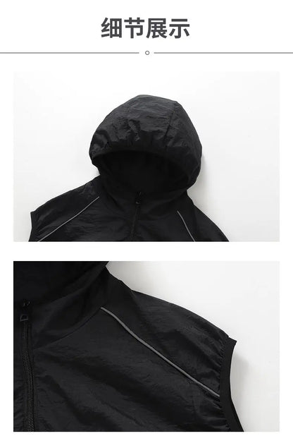 Summer Cooling Vest For Couples Breathable Fan Air Conditioner Jacket Sleeveless Heat Resistant Outdoor Workwear