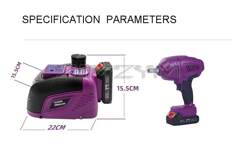 12V 5Ton 150W Rated Power Car Electric Tire Lifting Car Wireless Jacks Wrench Hydraulic Car Floor Jack with Remote control