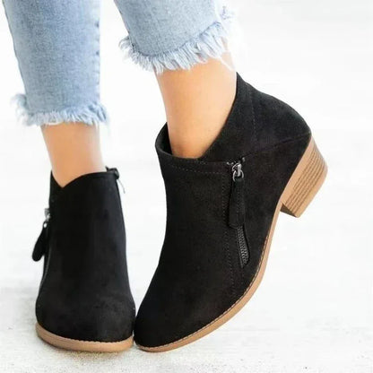 Fashion Versatile Women Shoes Winter New Pointed Heel Shoes Thick Sole Anti Slip Women's Boots Simple Comfor Women's Ankle Boots