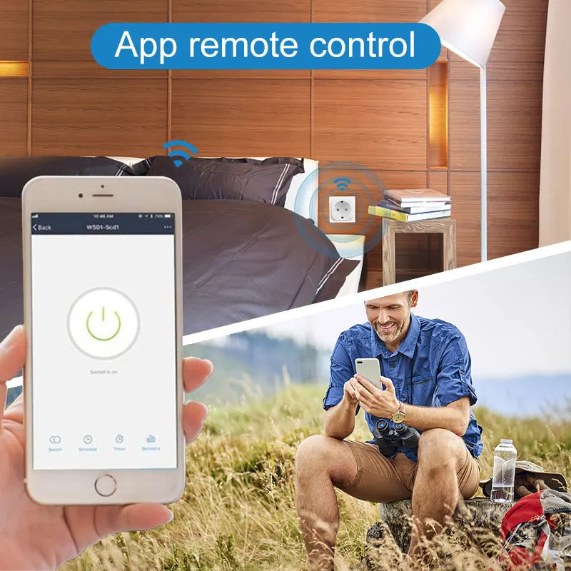 EU 16A/20A Smart Plug WiFi Socket With Power Monitor Timing Function Tuya Smart Life APP Control Works With Alexa Google Home