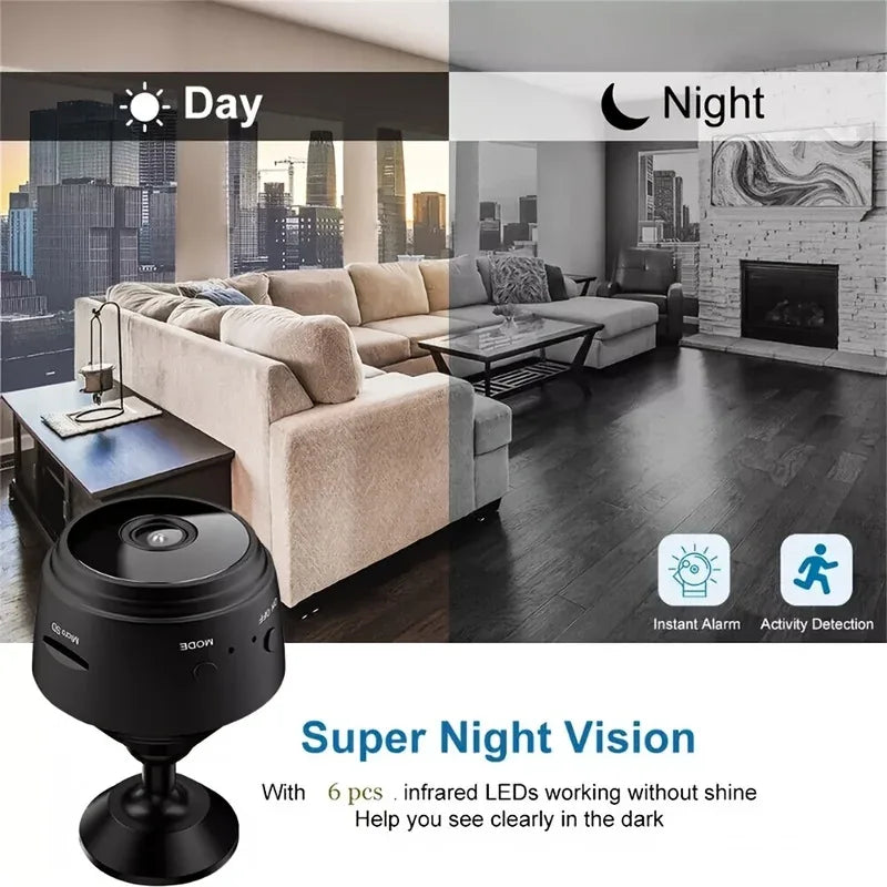 1/4pcs Mini Wireless Camera WiFi Hidden Camera Motion Detection, And Home Security for Indoor Outdoor Pet Monitoring USB Powered