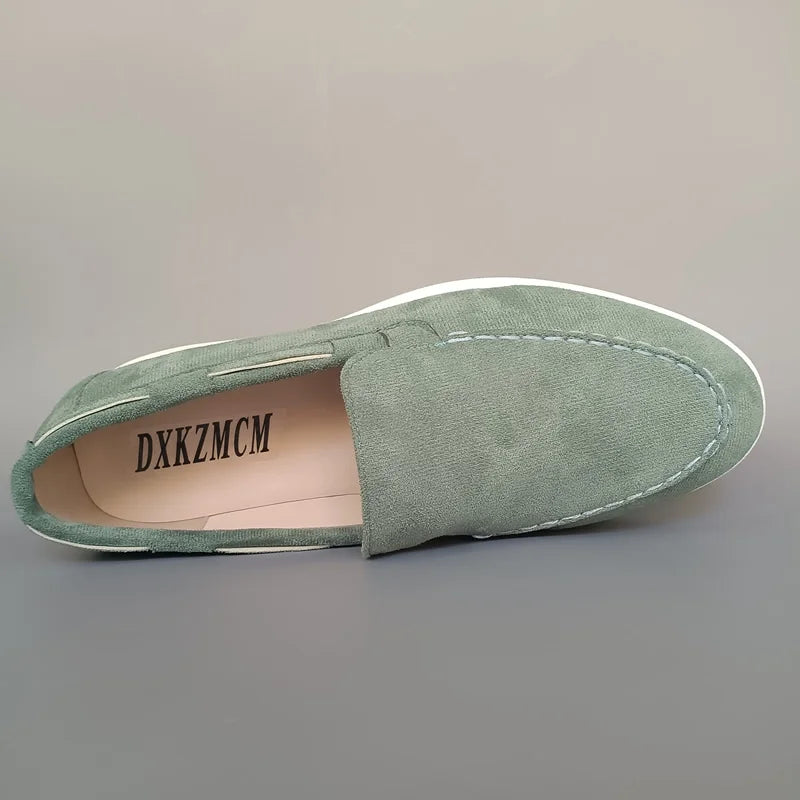 Fashion Classic Suede Leather Loafers Men Casual Shoes Luxury Brand Mens Breathable Slip on Driving Shoes Moccasins