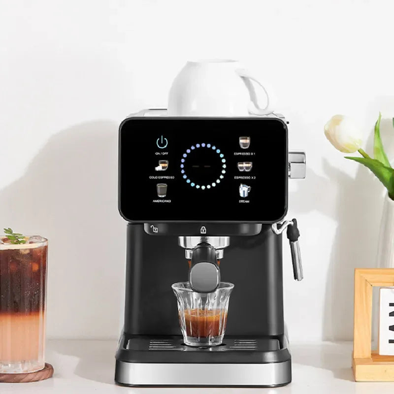 20Bar Pressure, Dual Brew (Hot/Cold), Smart Touchscreen, Milk Frother, Fast Heating, Energy Saving - Perfect for Home Baristas