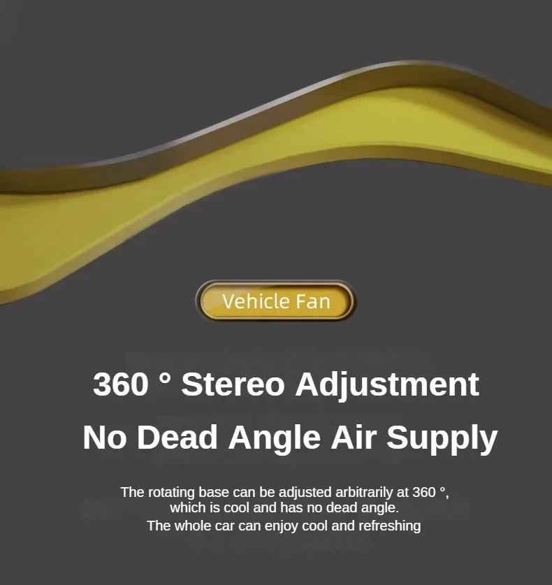 3-speed Car Fan Rear Seat Ventilador USB Freshener Air Conditioner Climatiseur Ventilateur Voiture Ventilatore Auto Cooler