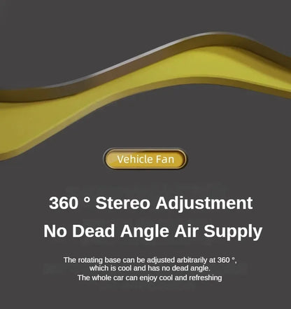 3-speed Car Fan Rear Seat Ventilador USB Freshener Air Conditioner Climatiseur Ventilateur Voiture Ventilatore Auto Cooler