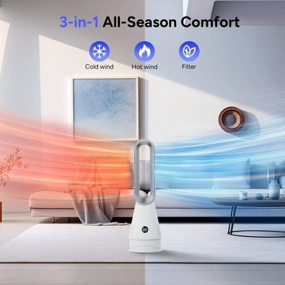 Wholesale Smart Fan and Warming Dual Purpose  Office Home House Room Portable Electric Bladeless Fan Heater