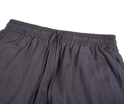 2025 Linen fabric summer Sports Shorts Men Beaching Shorts pocket Bodybuilding Sweatpants Fitness Jogger Running Gyms Men Shorts