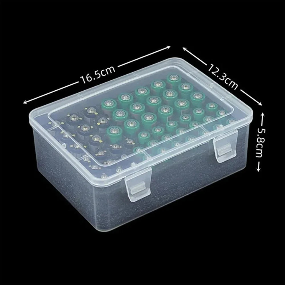 Battery Storage Organizer Holder Holds AA AAA Batteries Container Home Battery Storage Box Case Battery Organization Dispenser