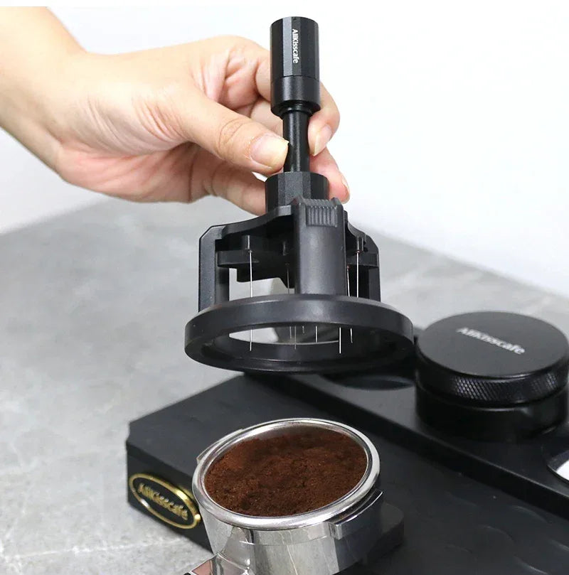 ALIKISSCAFE WDT Tools Rotary 51mm 54mm 58mm Espresso Stirrer Needle Distributor Magnetic Coffee Maker Accessories Barista Tools