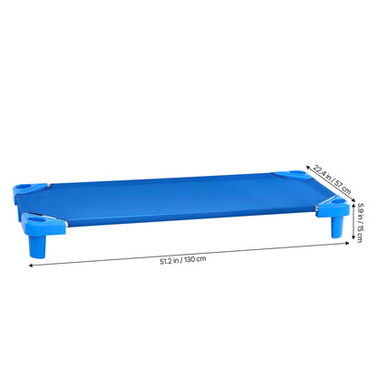 VEVOR Stackable Kiddie Cot Pack of 4/6 Portable Toddler Nap Cots for Kids Preschool Classroom Daycare Beds for Sleeping Resting